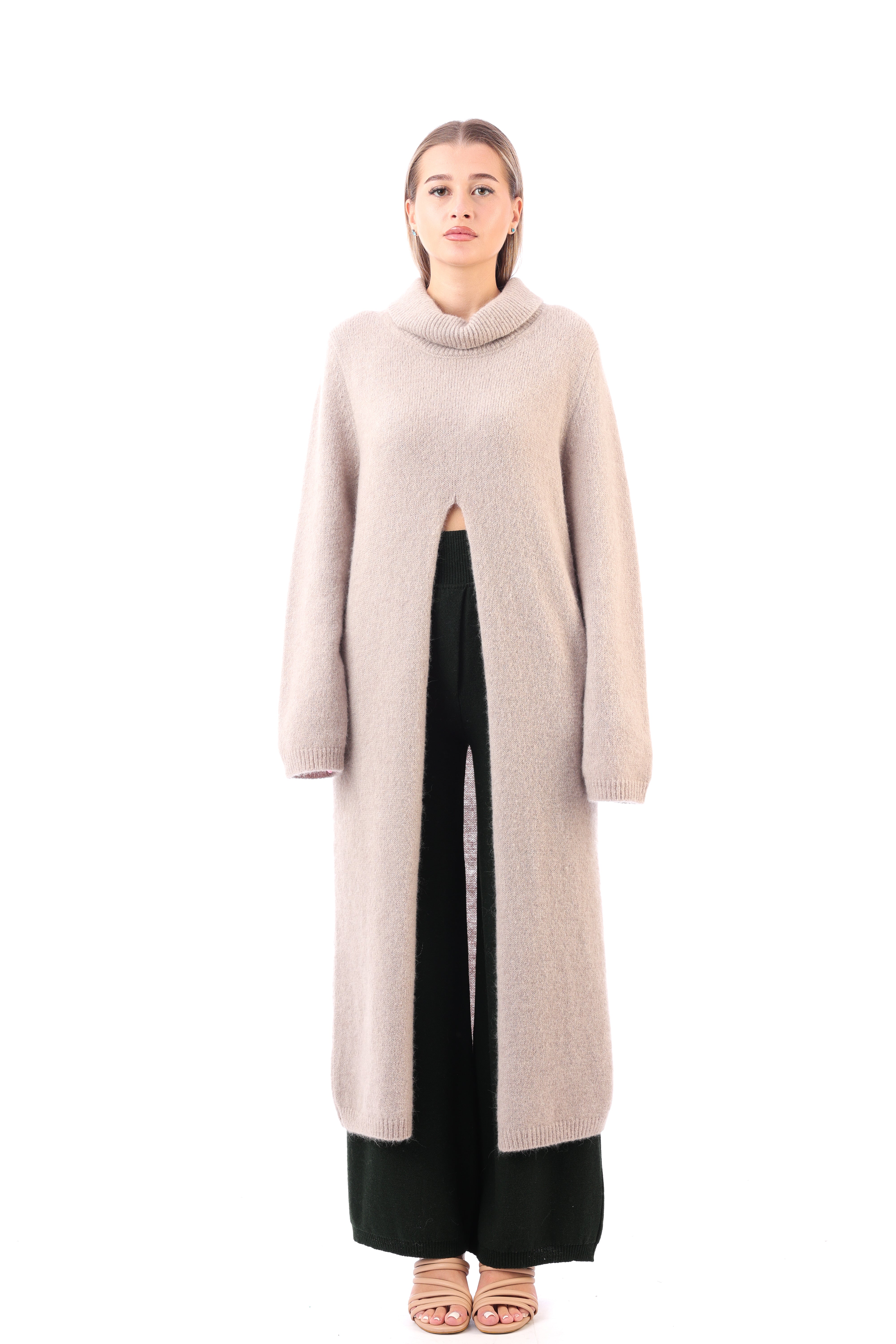 Long Roll  Splited Jumper