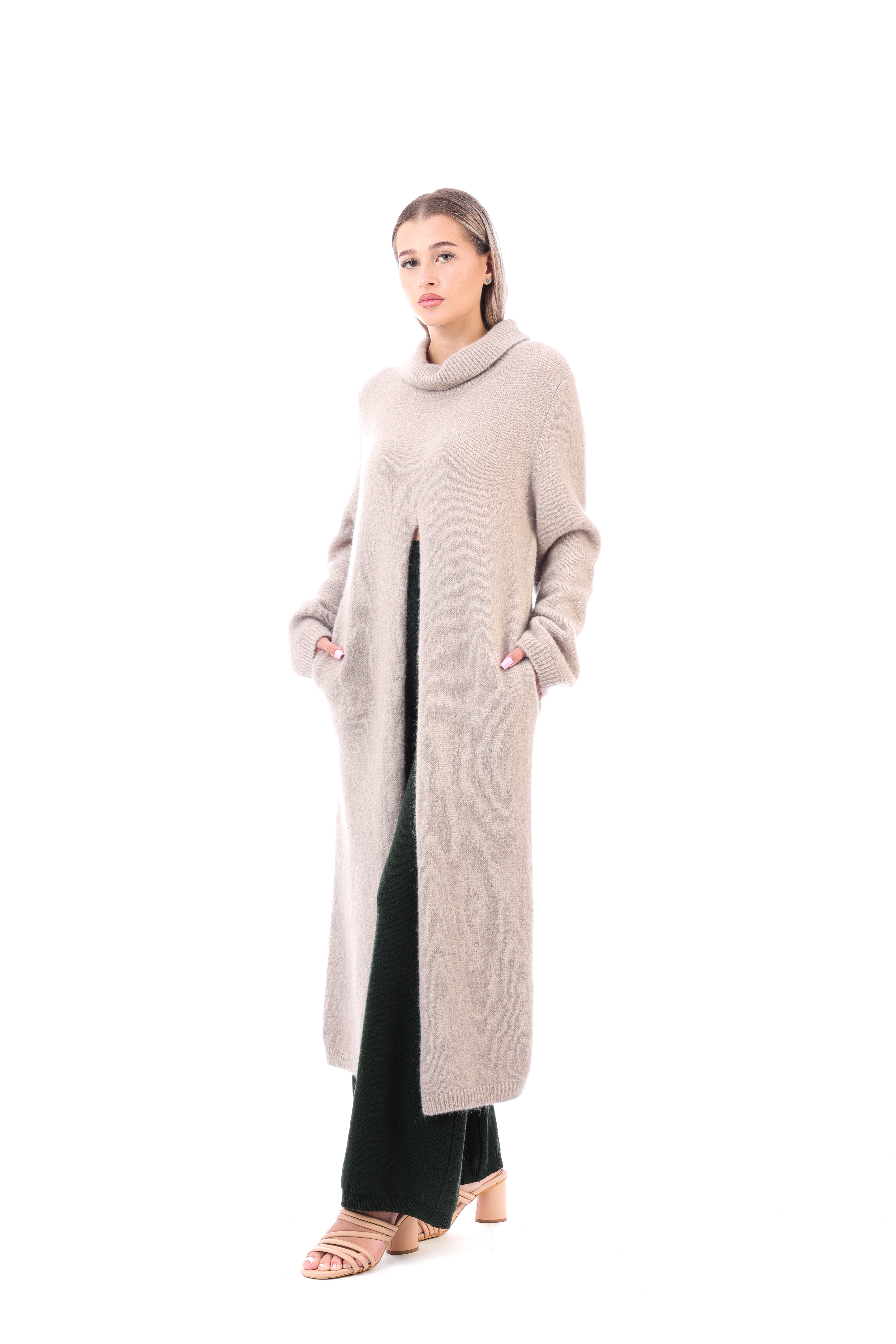Long Roll  Splited Jumper